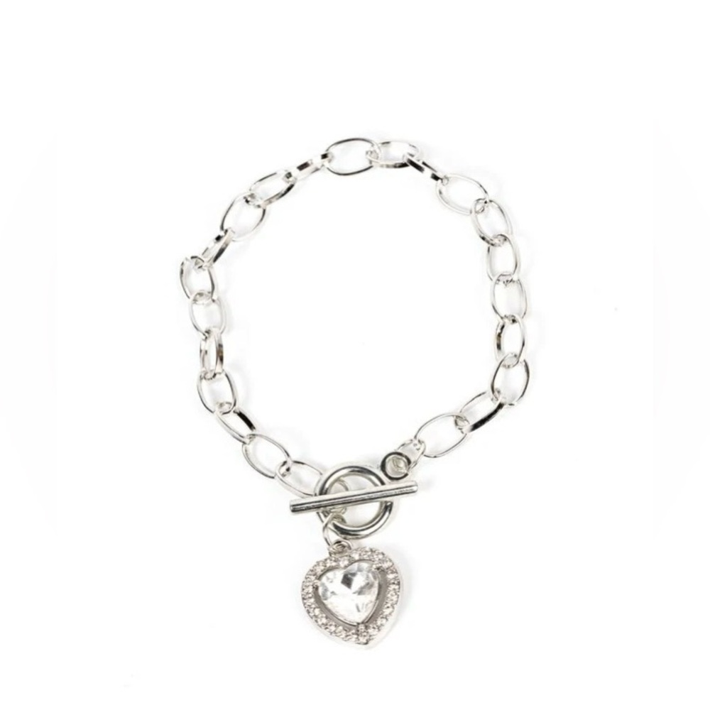💎 DIAMOND HEART CHARM BRACELET 💎
